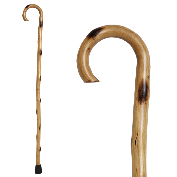 20501 Natural Wood Stick with Round Handle in Natural Color - Click Image to Close